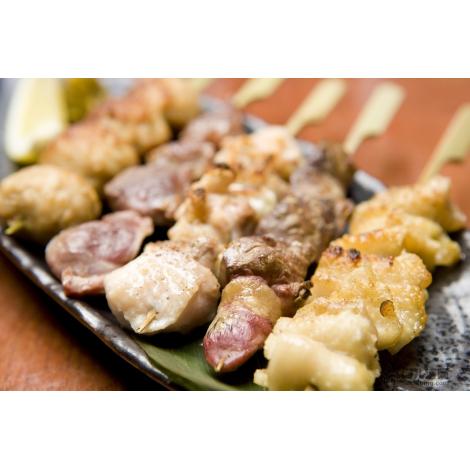 （串烧）名古屋土鸡串烧3种拼盘【純系名古屋コーチン串焼き３種盛り合わせ】