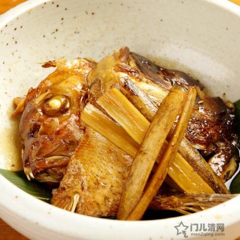 京都Anji餐厅名物鲷鱼头荒炊（兜煮）【鯛のあらだき】